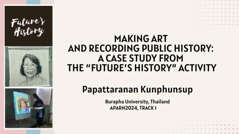 การนำเสนอบทความวิจัยสร้างสรรค์โดย อ.ดร.ปภัทรนันท์ คุณพูนทรัพย์ ในการประชุมวิชาการ APARN 2024 จัดขึ้นโดย เครือข่ายการวิจัยศิลปะในภูมิภาคเอเชียแปซิฟิคณ มหาวิทยาลัย Multimedia University Cyberjaya ประเทศมาเลเซีย